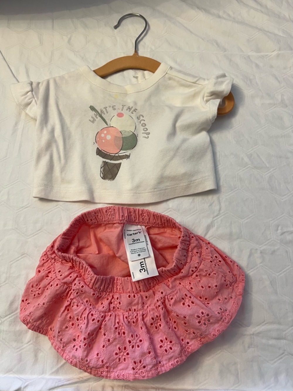 Kids Pink Eyelet Skirt/Diaper Cover